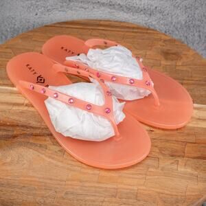 Katy Perry the Geli Gem Women's Oasis Pink “Smell Me” PVC Flip Flops Size 8M